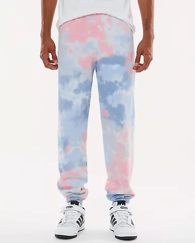 Dyenomite 973VR Dream Tie-Dyed Sweatpants in Coral dream front view