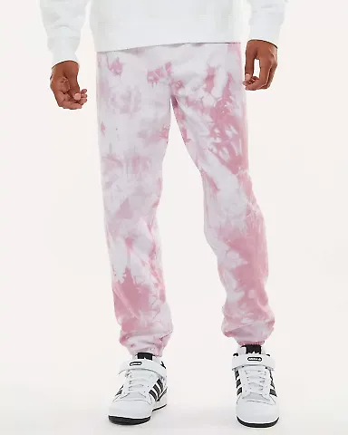 Dyenomite 973VR Dream Tie-Dyed Sweatpants in Rose crystal front view