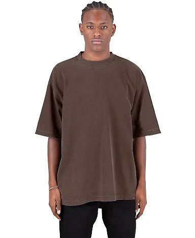 Shaka Wear SHGDD Adult Garment-Dyed Drop-Shoulder in Mocha front view
