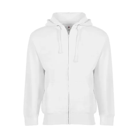 Smart Blanks 102 ADULT COMFORT ZIPPER HOODIE WHITE front view