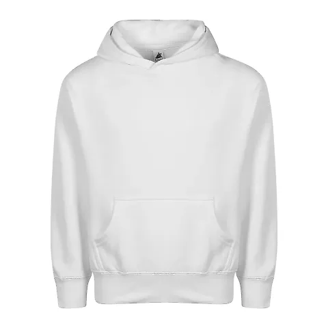 Smart Blanks 301 YOUTH PULLOVER HOODIE WHITE front view