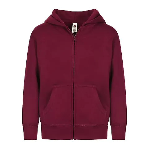 Smart Blanks 302 YOUTH ZIPPER HOODIE BURGUNDY front view