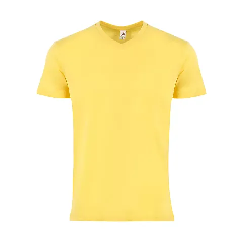 Smart Blanks 601 MEN'S V NECK T SHIRTS in Yellow front view