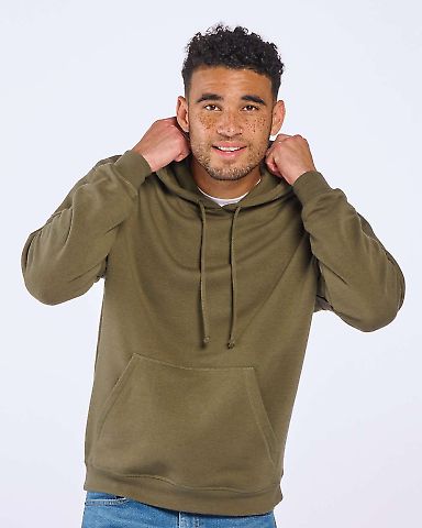 Boxercraft BM5302 Fleece Hooded Pullover in Olive front view