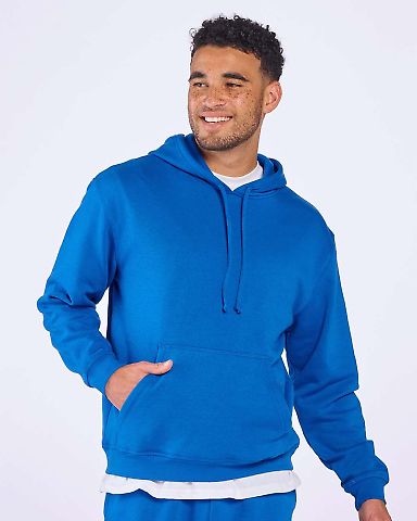 Boxercraft BM5302 Fleece Hooded Pullover in True royal front view