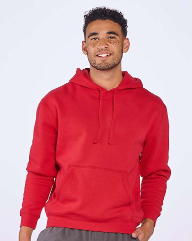 Boxercraft BM5302 Fleece Hooded Pullover in True red front view