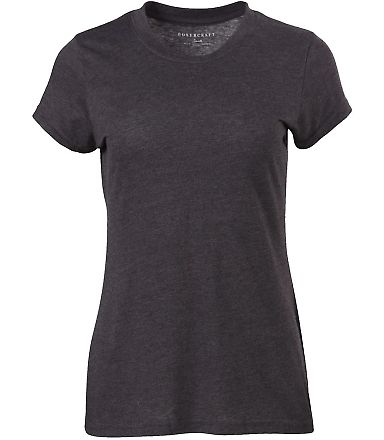 Boxercraft BW2101 Women's Tri-Blend T-Shirt in Charcoal heather front view