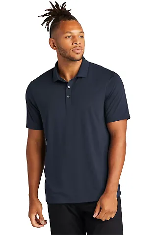 MERCER+METTLE MM1014    Stretch Jersey Polo NightNavy front view