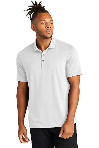 MERCER+METTLE MM1014    Stretch Jersey Polo in White front view