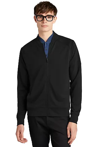 MERCER+METTLE MM3000    Double-Knit Bomber DeepBlack front view
