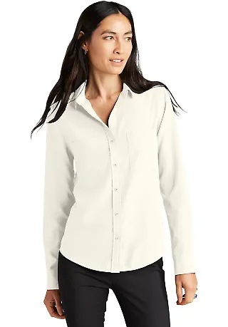 MERCER+METTLE MM2013    Women's Stretch Crepe Long IvoryChiff front view
