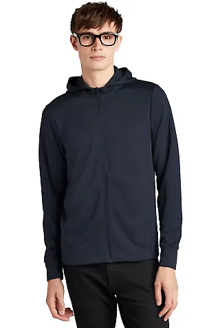 MERCER+METTLE MM3002 Double-Knit Full-Zip Hoodi NightNavy front view