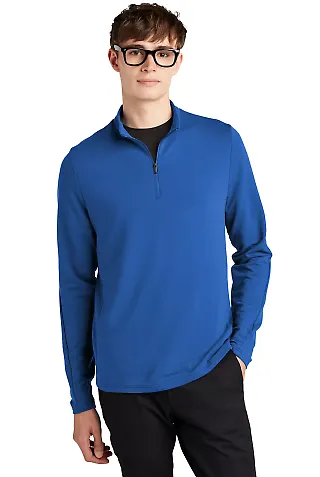 MERCER+METTLE MM3010    Stretch 1/4-Zip Pullover BlueNote front view