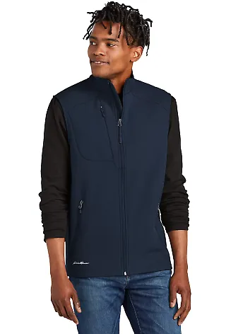 Eddie Bauer EB546 Stretch Soft Shell Vest RiverBlNv front view