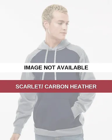 Augusta Sportswear 6865 Three-Season Triblend Flee Scarlet/ Carbon Heather front view