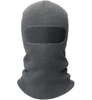 Cornerstone CS805 CornerStone Rib Knit Face Mask Charcoal front view