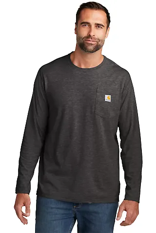 CARHARTT CT104617 Carhartt Force Long Sleeve Pocke CarbonHthr front view