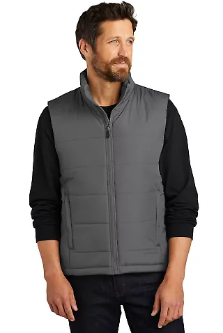Port Authority Clothing J853 Port Authority Puffer ShadowGrey front view