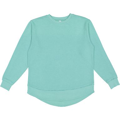 LA T 3525 Ladies' Weekend Tunic Fleece in Saltwater front view