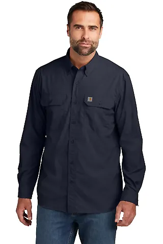 CARHARTT CT105291 Carhartt Force   Solid Long Slee Navy front view