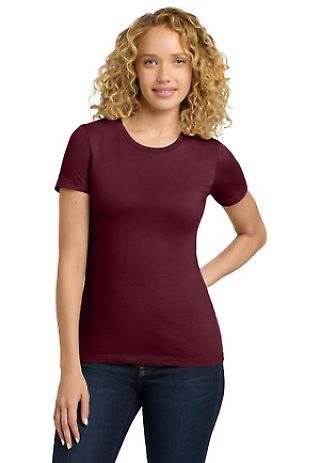 Next Level Apparel NL6211 Unisex CVC Long-Sleeve T in Maroon front view