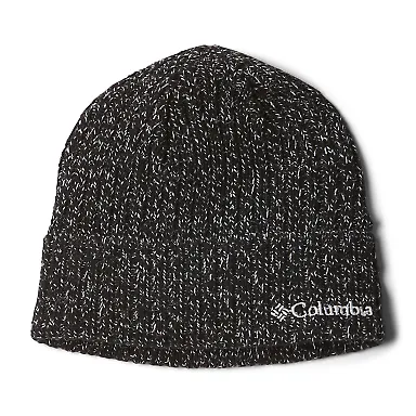 Columbia Sportswear 146409 Watch Cap BLACK/ WHT MARLD front view