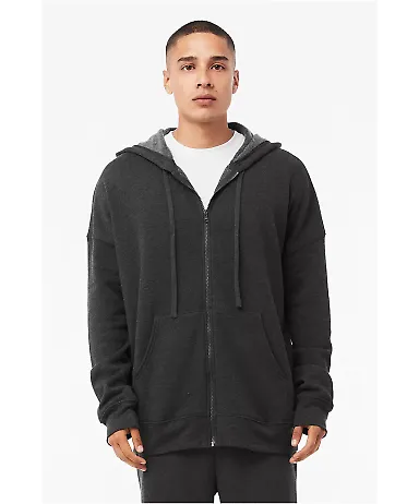 Bella + Canvas 3759 Unisex Sponge Fleece DTM Full- DARK GREY HEATHR front view