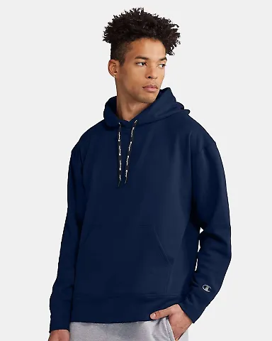 Champion Clothing CHP180 Sport Hooded Sweatshirt Athletic Navy front view