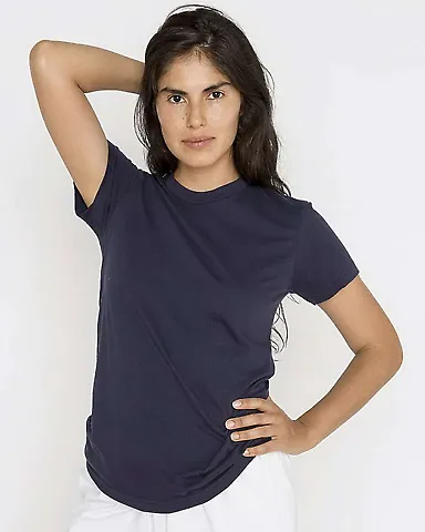 Los Angeles Apparel 21002C USA-Made Women's Fine J Navy front view