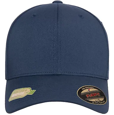 Yupoong-Flex Fit 6277R Sustainable Polyester Cap in Navy front view
