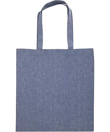 Liberty Bags 8860R Nicole Recycled Cotton Canvas T HEATHER MED BLUE front view