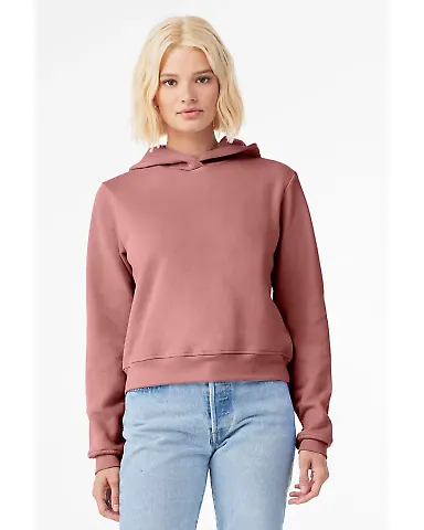 Bella + Canvas 7519 Ladies' Classic Pullover Hoode in Mauve front view