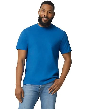 Gildan 65000 Unisex Softstyle Midweight T-Shirt in Royal front view