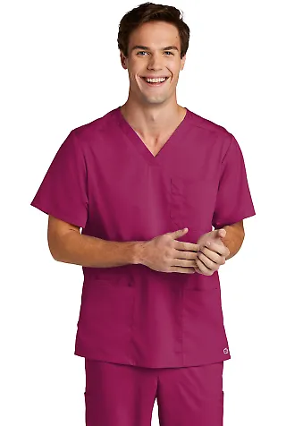 Wonder Wink WW5068 WonderWink Men's Premiere Fle Wine front view