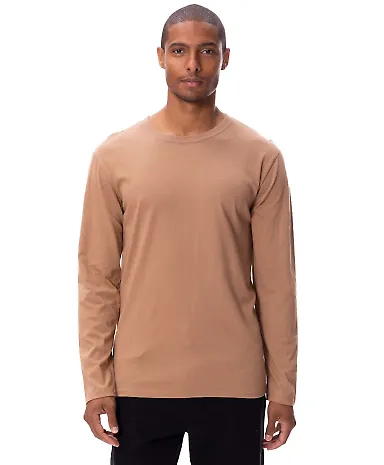 Threadfast Apparel 180LS Unisex Ultimate Long-Slee NUTMEG front view
