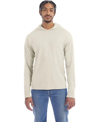 Comfort Wash GDH280 Unisex Jersey Hooded Sweatshir Parchment front view