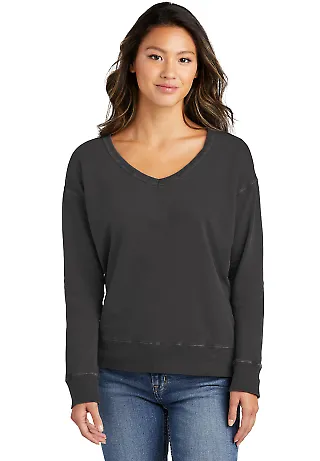 Port & Company LPC098V Ladies Beach Wash Garm Coal front view