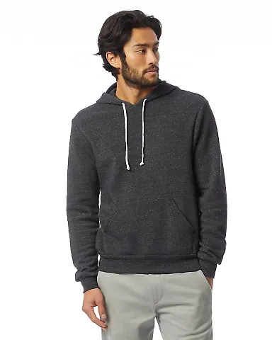Alternative Apparel 9595F2 Pullover Hoodie ECO BLACK front view
