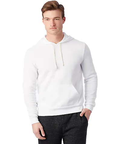 Alternative Apparel 9595F2 Pullover Hoodie ECO WHITE front view