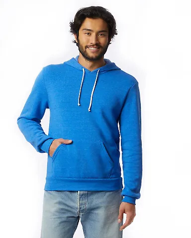 Alternative Apparel 9595F2 Pullover Hoodie EC TR PACIF BLUE front view