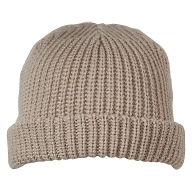 Big Accessories BA698 Dock Beanie KHAKI front view