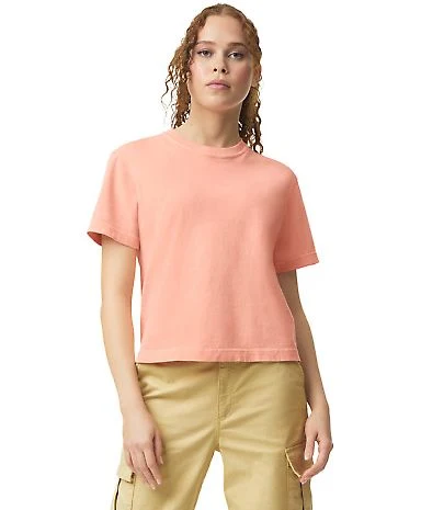 Comfort Colors 3023CL Women's Heavyweight Boxy T-S in Peachy front view