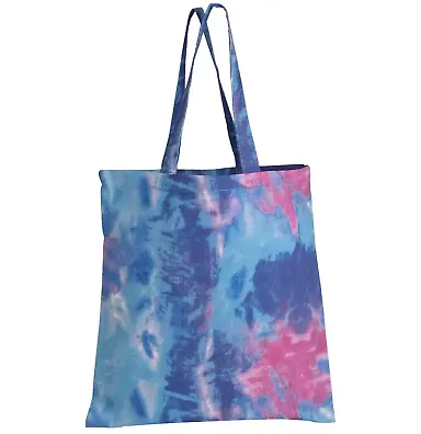 Q-Tees TD800 Tie-Dyed Canvas Bag in Cotton candy front view