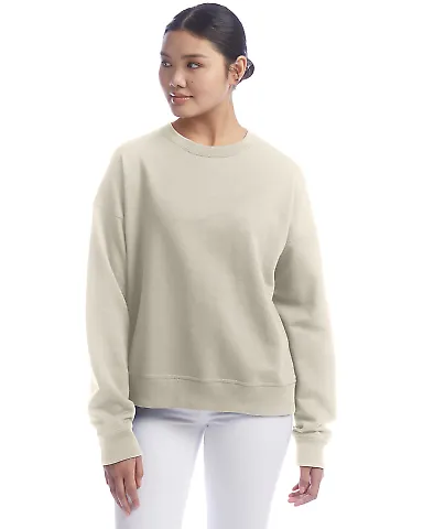 Champion Clothing S650 Women's Powerblend® Crewne Sand front view