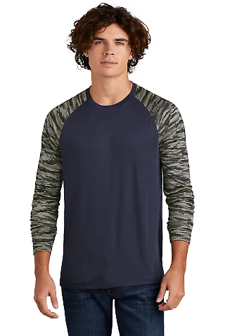 Sport Tek ST376LS Sport-Tek   Drift Camo Colorbloc TrueNavy front view