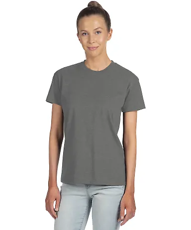Next Level Apparel 6600 Ladies' Relaxed CVC T-Shir DARK HTHR GRAY front view