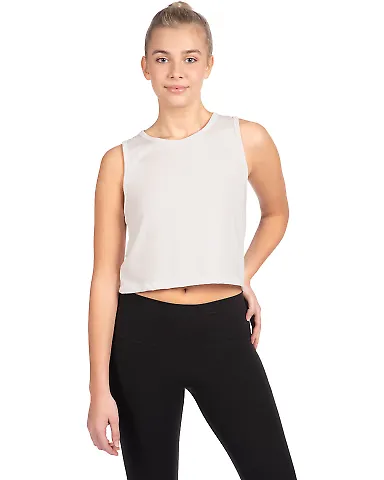 Next Level Apparel 5083 Ladies' Festival Cropped T WHITE front view