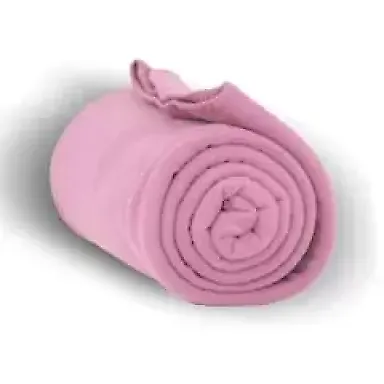 Liberty Bags 8700 Fleece Blanket in Pink front view