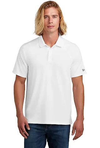 New Era NEA225 Power Polo White front view