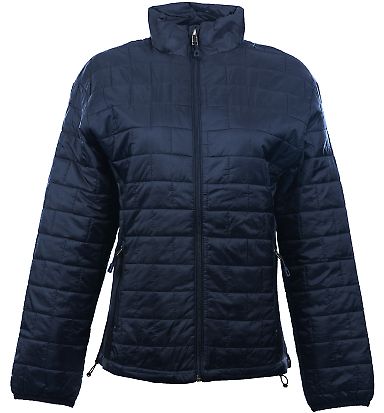 Burnside Clothing 5713 Women's Element Puffer Jack in Navy front view